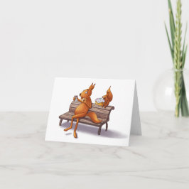 Två ekorrar helgkort