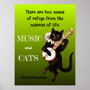 Två Elak av Refuge Music Cats Schweitzer Poster