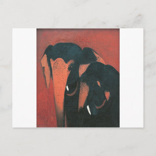 Två elefanter av Amrita Sher-Gil Vykort