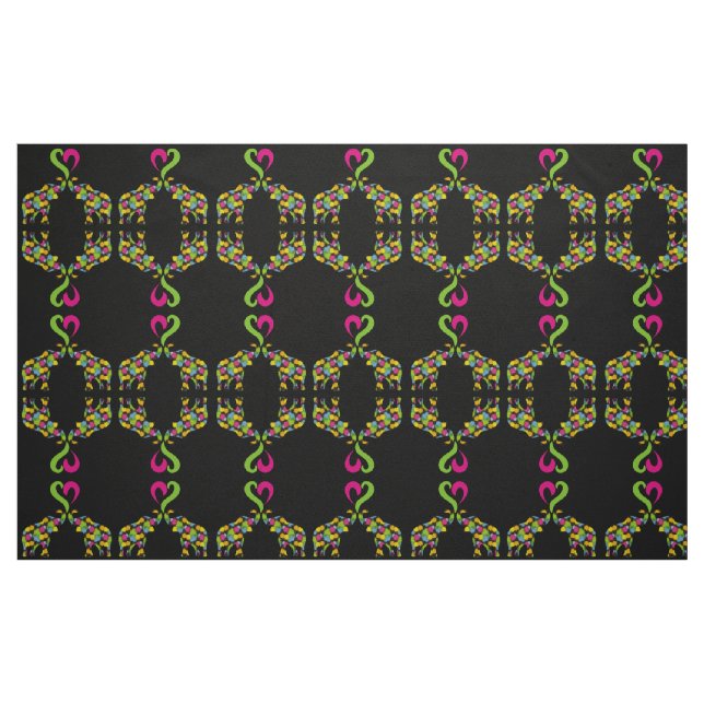 Två elefanter i kärlek tyg (Fat Quarter)