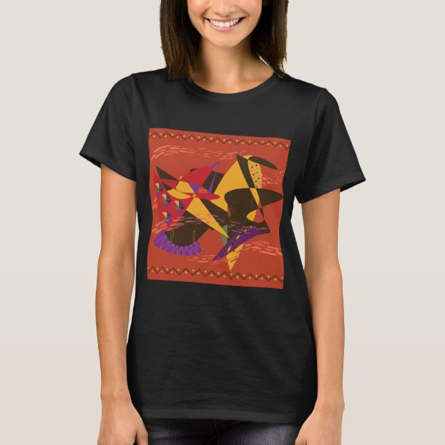 Två Eleganta Svarta Kvinnor T Shirt (Framsida)
