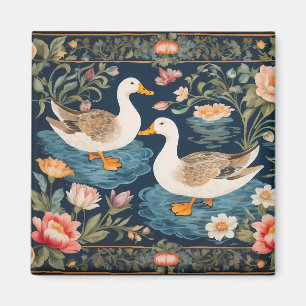 Två Eleganter Ankor William Morris Inspired Magnet