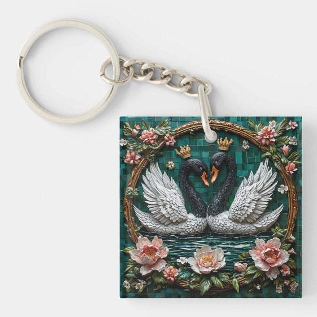 Två Eleganter Svanar med Krona (Framsidan)