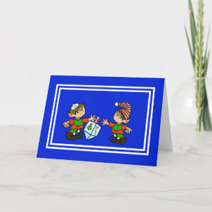 Två Elves Chrismukkah-kort Kort