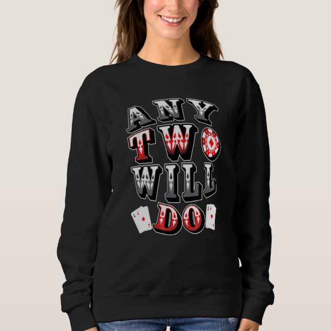 Två Ess gör kasinokortspel T Shirt (Framsida)