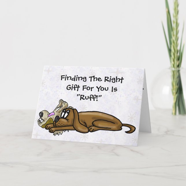 Två Exhauzed Hundar-kort för födelsedagsdagar Kort (Framsida)