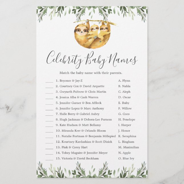 Två fack för babyskor Barn namn känslospel (Framsida)