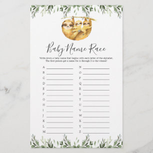 Två fack för babyskor Namn Tävling