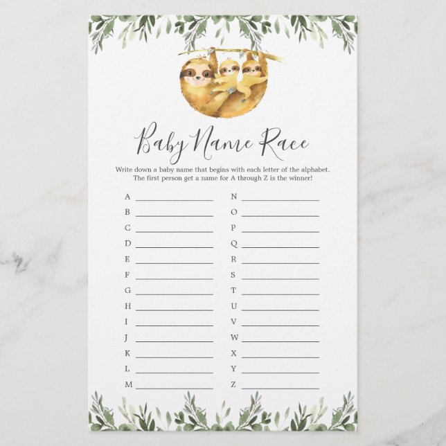 Två fack för babyskor Namn Tävling (Framsida)