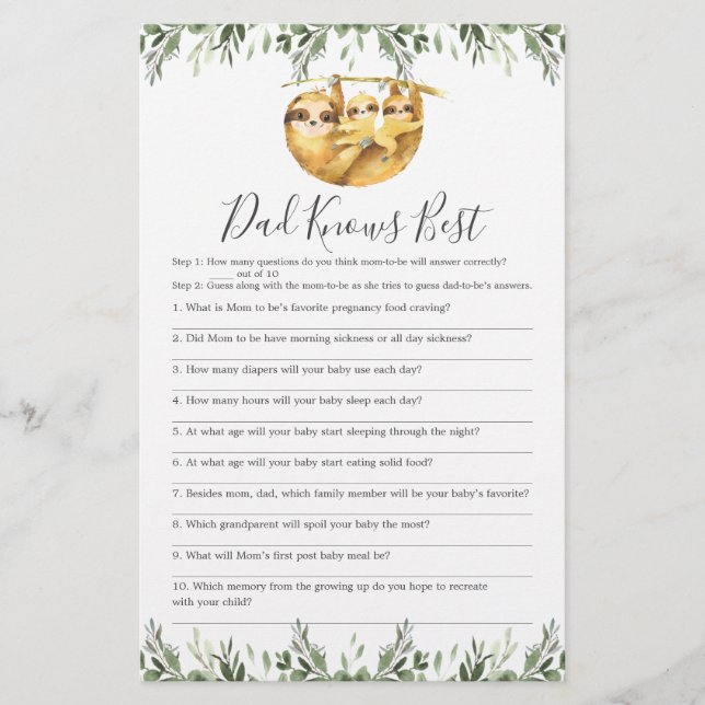 Två fack för babyskor Pappa känner till bästa spel (Framsida)