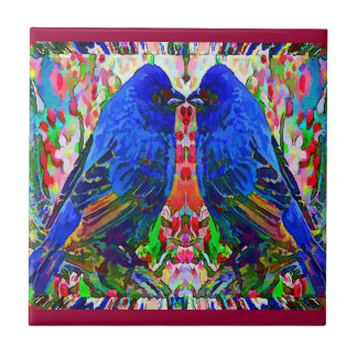 Två fågel 2 belägger med tegel kakelplatta