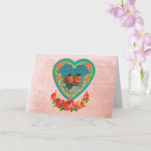 Två fåglar i en hjärtans Valentine