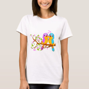 Två fåglar Kärlek i Träd T Shirt