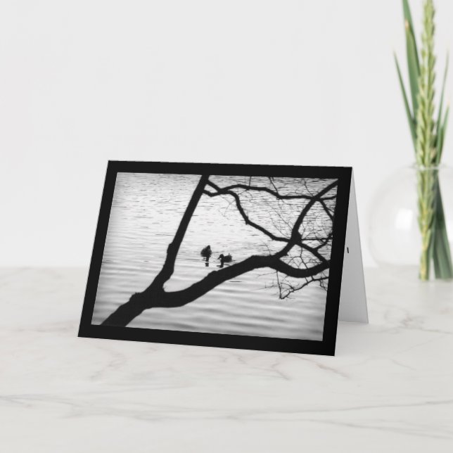 Två fåglar - sympati kort (Framsida)