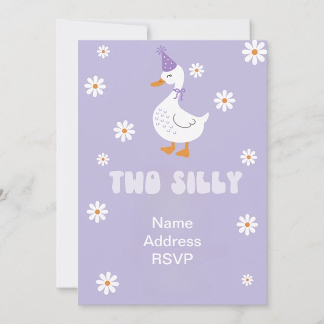 Två Fånig Fåniget går ut med inbjudan på andra föd (Framsida)