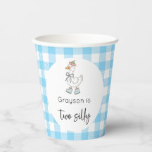 Två Fånig Goose Blue Birthday