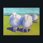 Två får i Fält Vykort<br><div class="desc">Två får i Fält-konstnären: Sång Young</div>