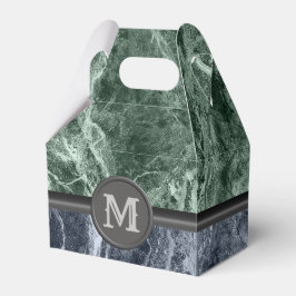 Två färg marble monogram - Plocka färger Presentaskar