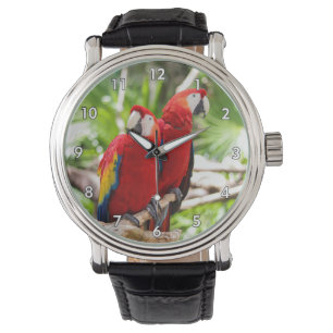 Två färgade morötter på Träd Gren Armbandsur