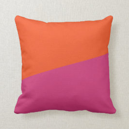 TVÅ FÄRGADERS ORANGE OCH CERISE| PILLOW KUDDE