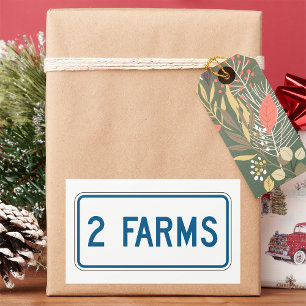Två farms Stickers Rektangulärt Klistermärke