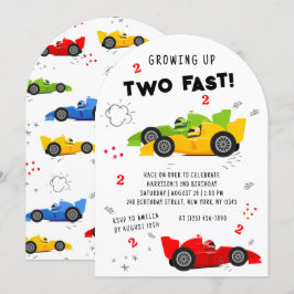 Två Fast 2:a födelsedagsbilar för barn i Tävla Inbjudningar