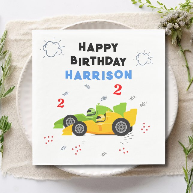 Två Fast 2:a födelsedagsbilars Tävla för barn, Nam Pappersservett (Skapare uppladdad)