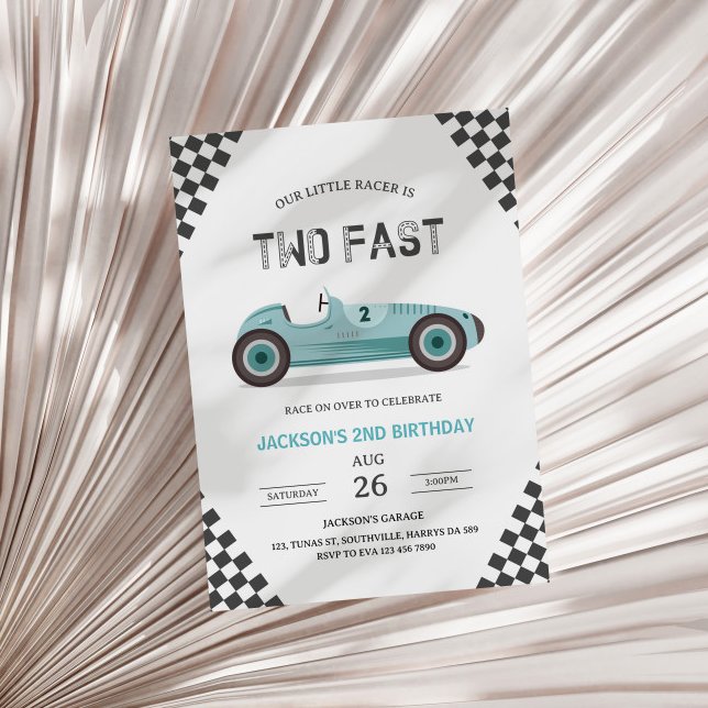 Två Fast 2-Nyfikna Party-Tävling-bildagars andra f Inbjudningar (Skapare uppladdad)