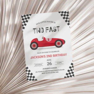 Två Fast 2-Nyfikna Party-Tävling-bildagars andra f Inbjudningar