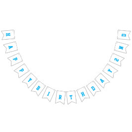 Två Fast Blue Tävling-kort, andra födelsedag Party Vimplar