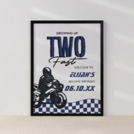 Två Fast Boys 2:a Dirt Bike Birthday Poster