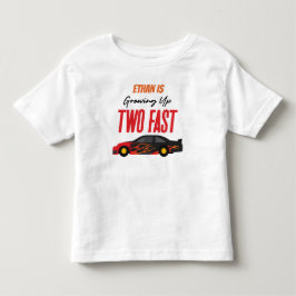 Två Fast Red Flame-Tävling-kort, andra födelsedag T Shirt