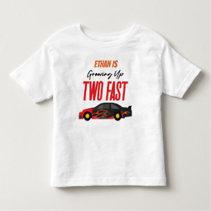 Två Fast Red Flame-Tävling-kort, andra födelsedag  T Shirt