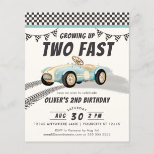 Två Fast Tävling Car Boy 2:a födelsedag Party