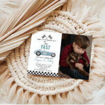 Två Fast Tävling Car Boy 2:a födelsedagen Party