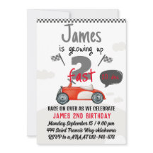 Två Fast Tävling Car Boy 2:a födelsedagen Party