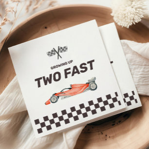 Två Fast Tävling-Födelsedagsfester för andra pojke Pappersservett