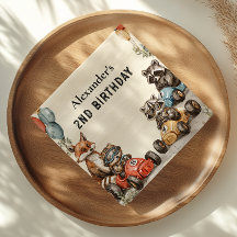 Två Fast Woodland Animals 2:a födelsedagen