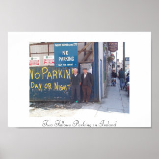 Två Fellows Parking i Irland Poster