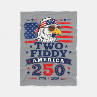 Två Fiddy 2 Fiddy 250 årsjubileum 4:e Juli Usa Fleecefilt