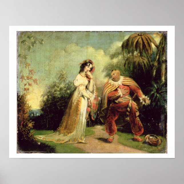 Två figurer i turkisk dräkt i en Östra Poster (Framsidan)