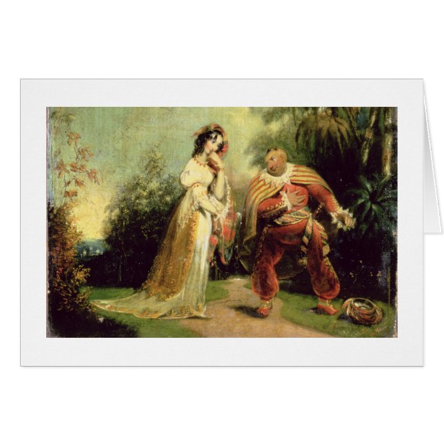 Två figurer i turkisk dräkt i östliga länder hälsningskort (Framsidan Horizontal)