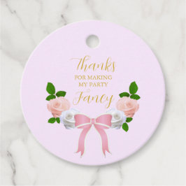 Två Finare Bow-Blommigtar på födelsedagen Gåvor Etiketter