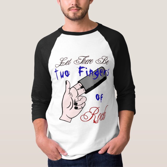 Två fingrar av sten! t shirt (Framsida)