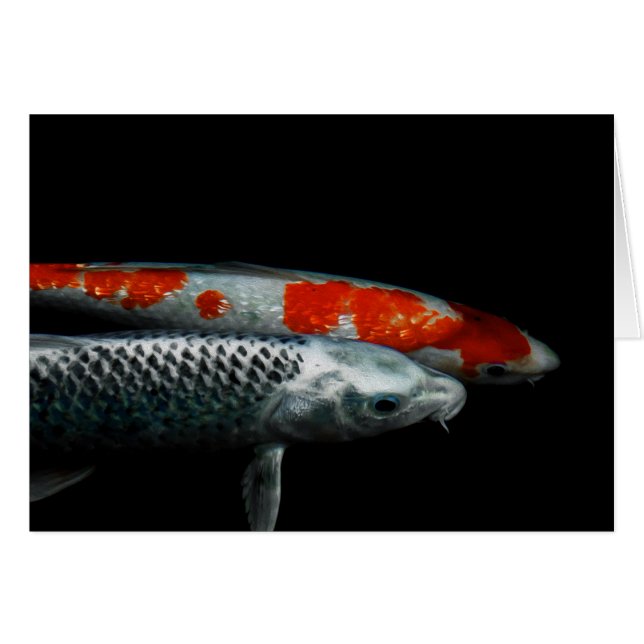 Två fiskar hälsningskort (Framsidan Horizontal)