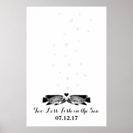 Två fiskar mindre i havet Tumavtryck Gästbok Poster