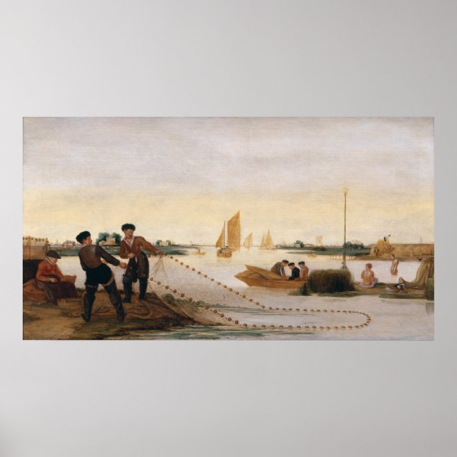 Två fiskare som fyller i näsan poster (Framsidan)