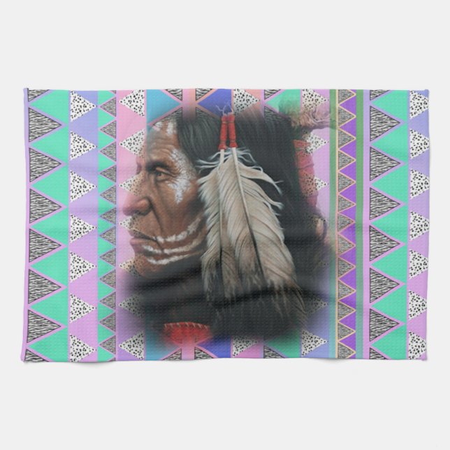 Två fjädrar kökshandduk (Horisontell)