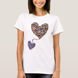 Två fjärilshår t shirt