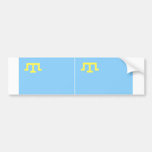 TVÅ Flagga av Krim Tatars Bildekal